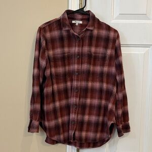 Madewell Flannel Plaid Button-Up Shirt
